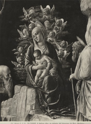Alinari, Fratelli — Firenze - R. Galleria Uffizi. Un dettaglio dell'Adorazione dei Magi. (Mantegna.) — particolare